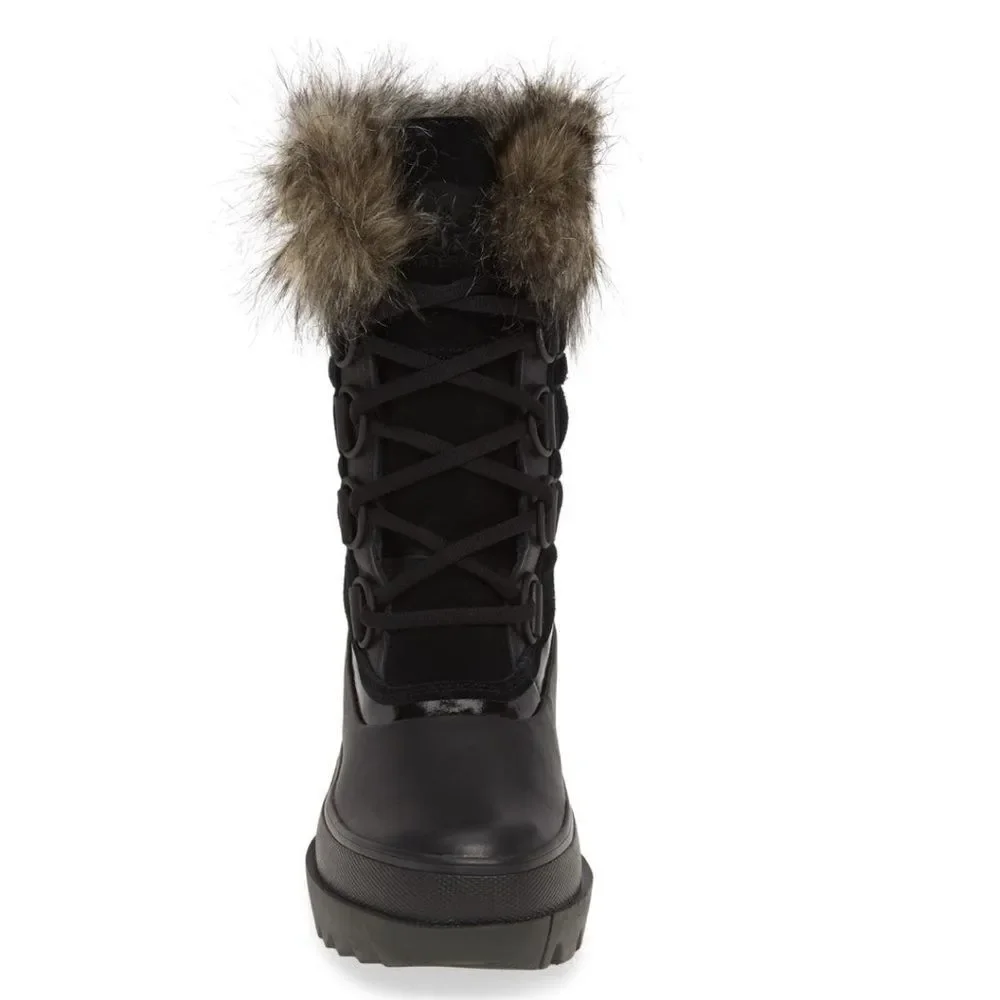 SOREL JOAN of Arctic Next‎ Faux Fur Waterproof Snow Boot, Black, Size 9.5, NWT